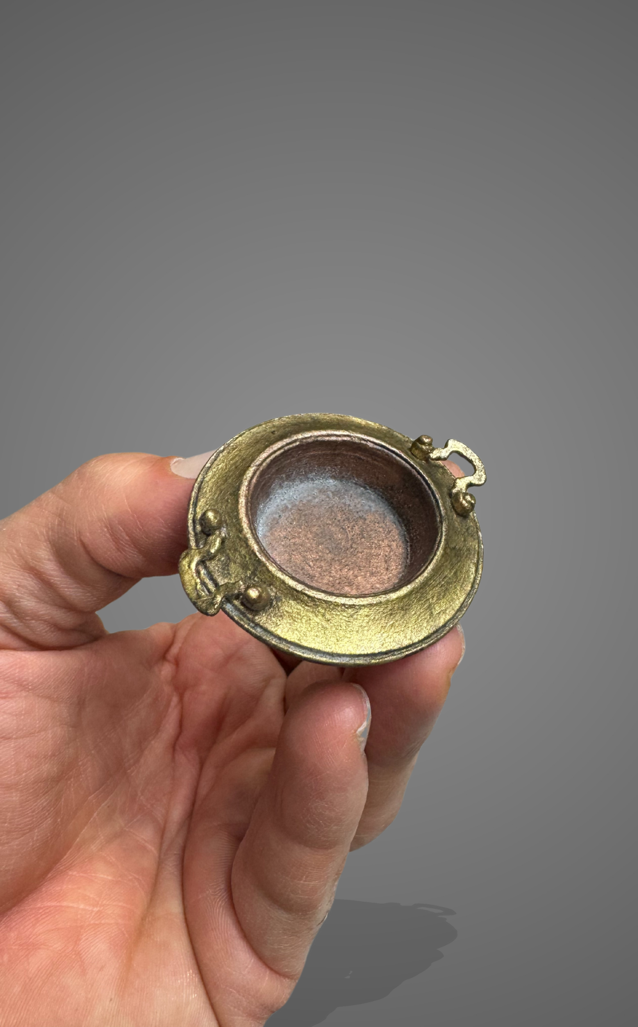 Braciere per Presepe artigianale in Legno con effetto Metallo.