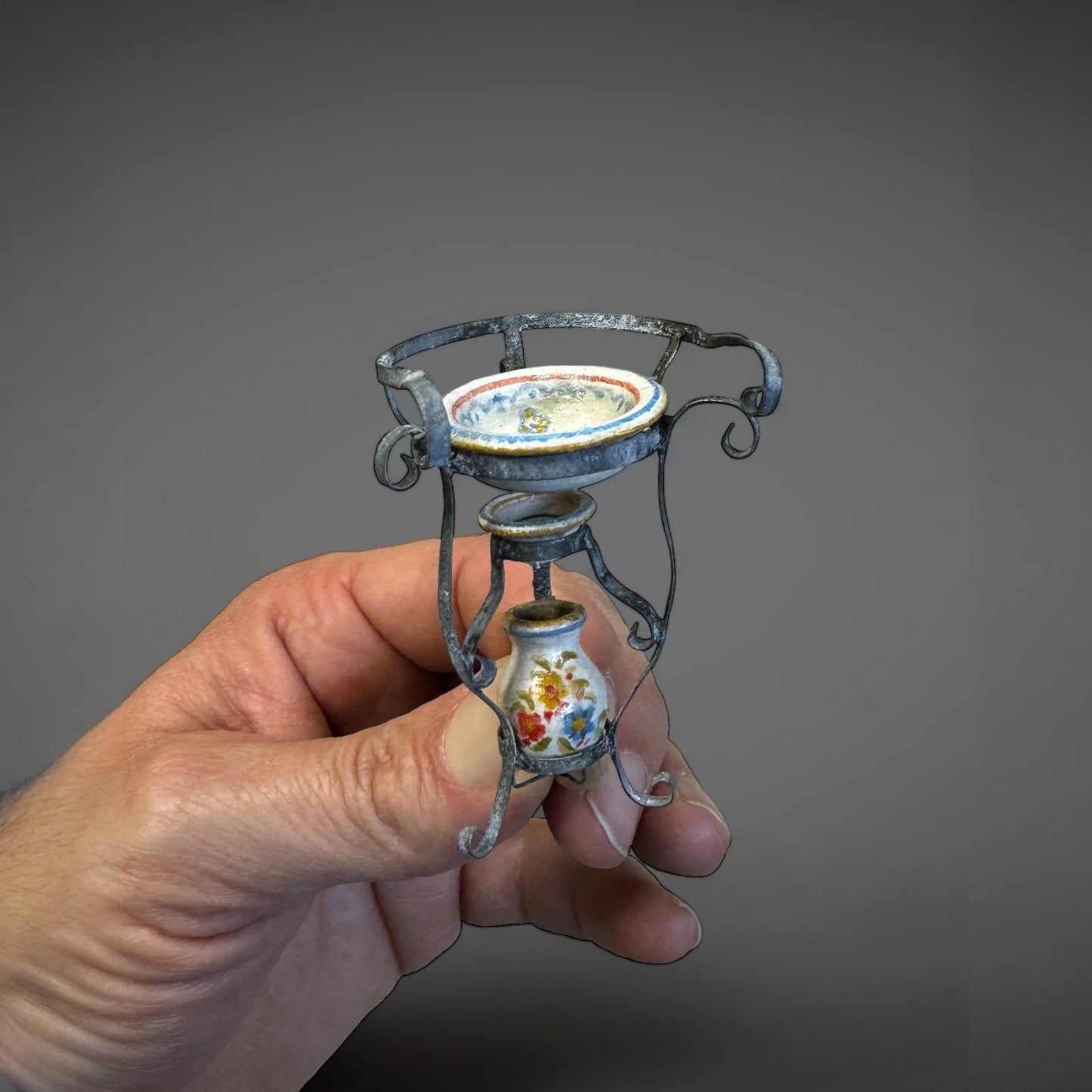Lavabo in Metallo, adatto per Presepe Napoletano