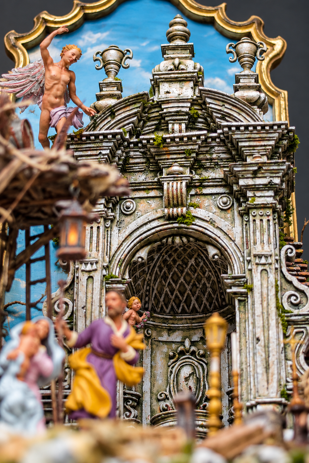 La Magia dell’Evento, dettaglio della fontana ottocentesca e dei fregi architettonici